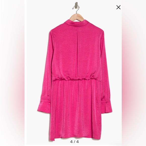 BCBG Hot Pink Chiffon Short Dress. NWT, Meduim - Picture 6 of 7